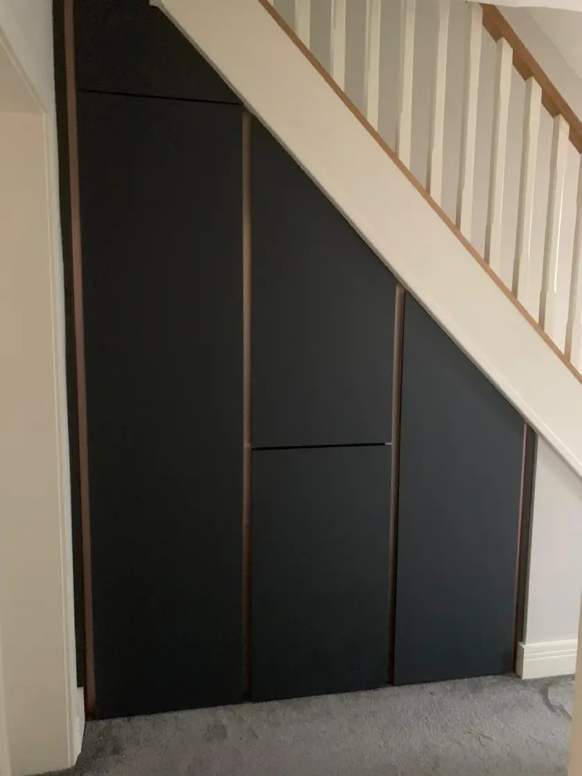 under stairs storage front